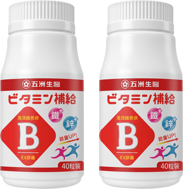 五洲生醫 高效維他命B群膠囊, 40顆, 2罐