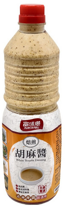 FLAVOR FULL 富味鄉 焙煎胡麻醬, 1kg, 1瓶