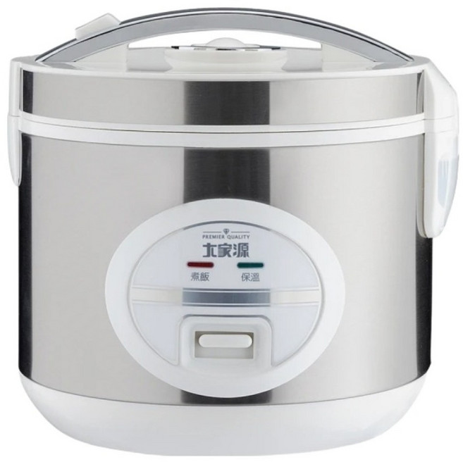 大家源 六人份 不沾內鍋 可拆卸內蓋 電子鍋 500W 能源效率3級 銀色 TCY-3006 飯匙 量杯 PP蒸盤