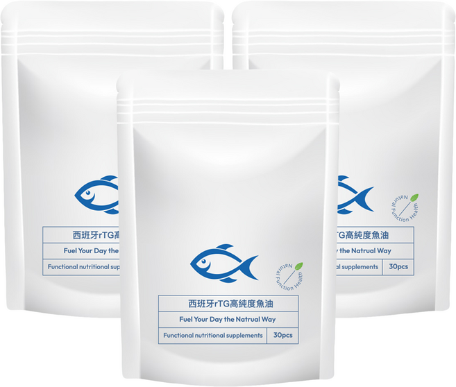 西班牙rTG高纯度魚油膠囊 500mg, 3個, 30顆