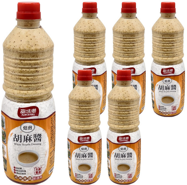 FLAVOR FULL 富味鄉 焙煎胡麻醬, 1kg, 6瓶
