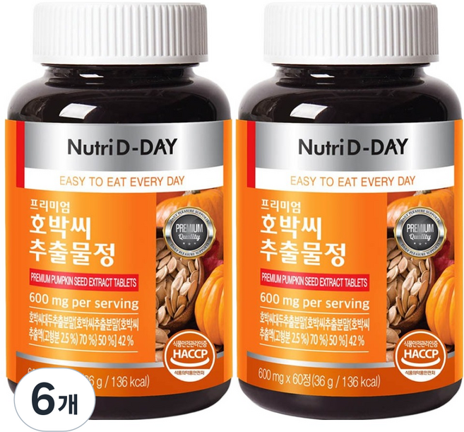Nutri D-DAY 優質南瓜籽萃取物錠 60p, 36g, 6個