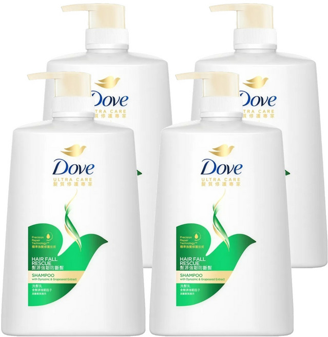 Dove 多芬 髮源強韌防斷髮洗髮乳, 1L, 4瓶