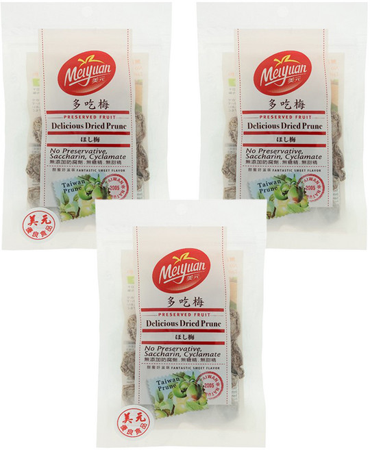 美元 甜蜜袋系列 多吃梅, 50g, 3包