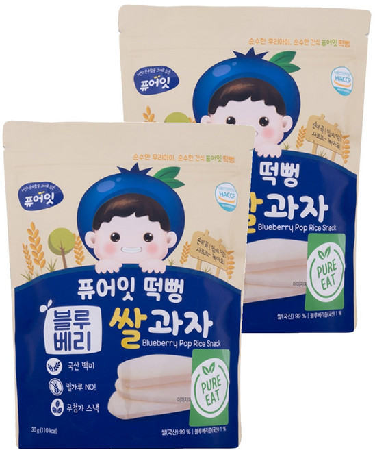 Pure Eat 幼兒米餅, 藍莓, 30g, 2包