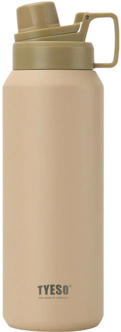 TYESO 泰碩 304不鏽鋼磨砂系列運動水壺, 摩卡色, 1個, 750ml