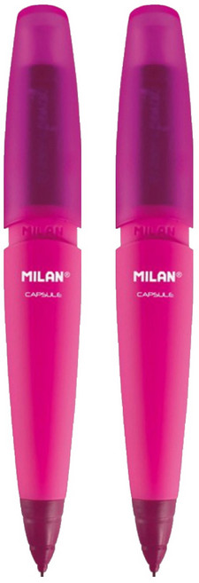 MILAN CAPSULE 繽紛果凍自動鉛筆 2B 蜜桃紅, 0.7mm, 2支