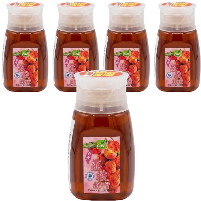 彩花蜜 台灣荔枝蜂蜜, 350g, 5瓶