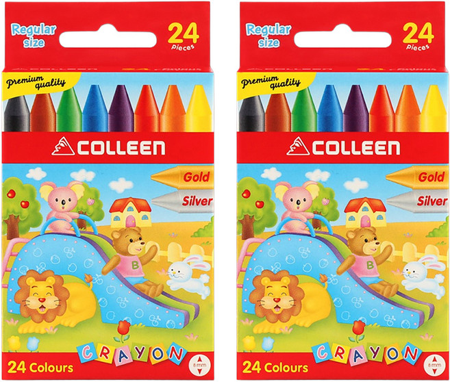 COLLEEn 可力 油性蠟筆 24色, 2盒