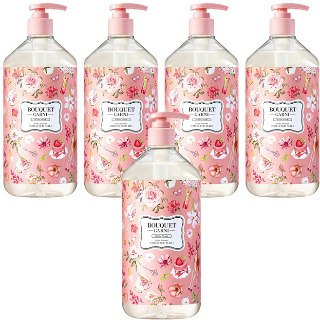 BOUQUET GARNI 香氛沐浴乳 白麝香, 1L, 5瓶