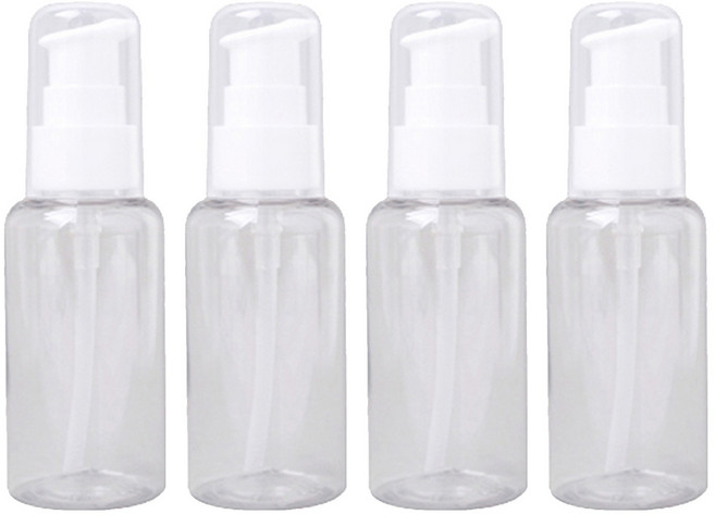 SONAK SONAK 透明分裝瓶60ml + 標籤貼紙 4入, 透明色, 1組