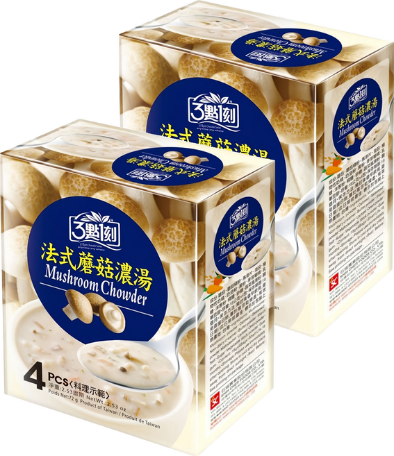 3點1刻 法式蘑菇濃湯, 72g, 2盒