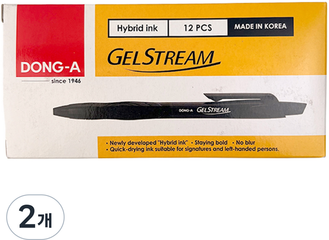 DONG-A Gelstream 原子筆 0.5mm 12入, 藍色, 2個