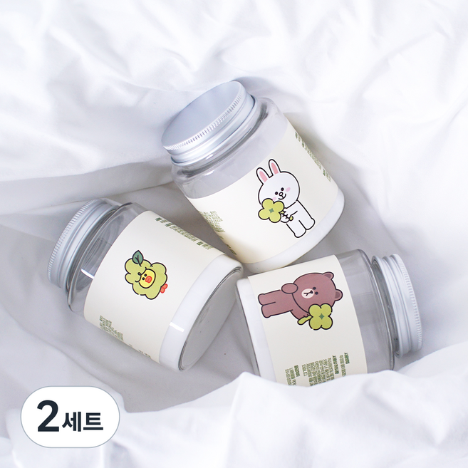 Bad Air Solution LINE FRIENDS mini plus 除臭劑 原味 3件組 正裝, 2套, 480g