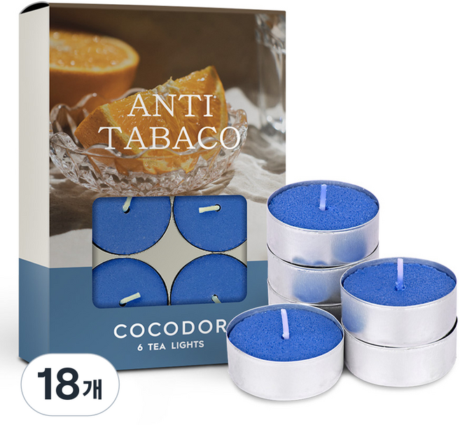 COCODOR 珂珂朵爾 茶蠟蠟燭, 抗菸草, 10g, 18個