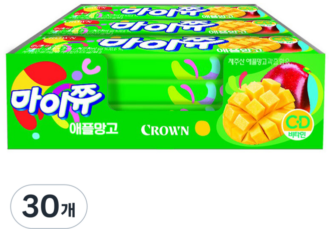 CROWN 皇冠 Mychew 蘋果芒果糖果, 44g, 30個