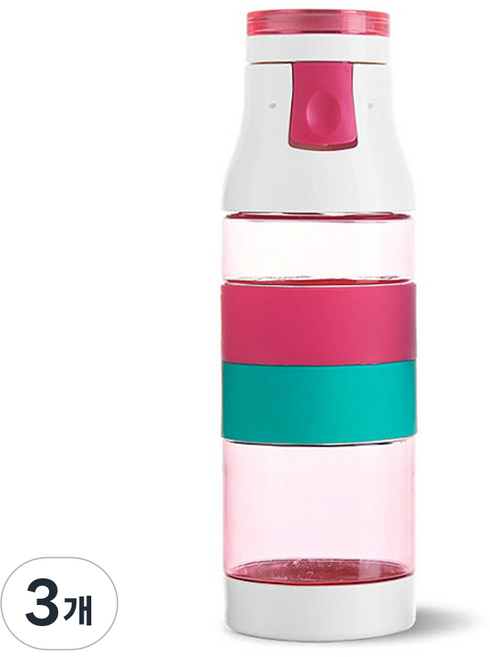 mir 矽膠一鍵式運動水瓶 TB1505, 粉紅色, 500ml, 3個