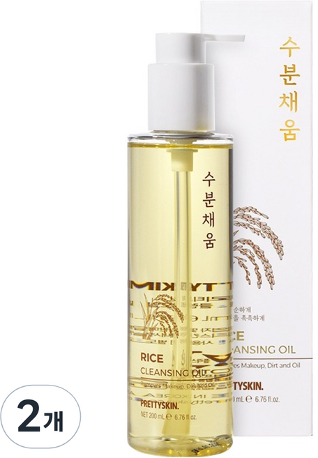 PRETTYSKIN. 米糠卸妝油 254g, 2個, 200ml