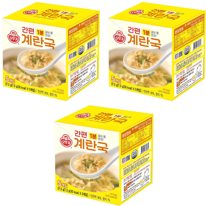 OTOKI 不倒翁 即食雞蛋湯 5包入, 3個, 37.5g