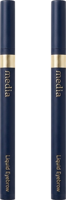 media 媚點 台灣公司貨 液體眉筆 0.7ml, 深棕, 2支