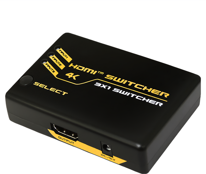 Alanview HDMI 4K2K 3進1出切換器 UHD v1.4, AL1431, 1個