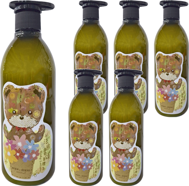 BEAR&BEARS 熊大庄 法國香頌身體乳 500ml, 6瓶