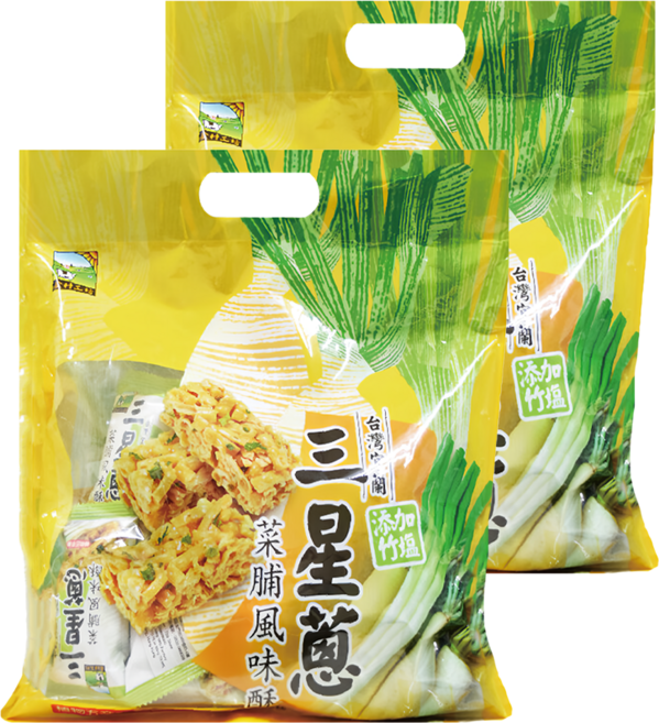食材工坊 三星蔥菜脯風味酥, 340g, 2袋