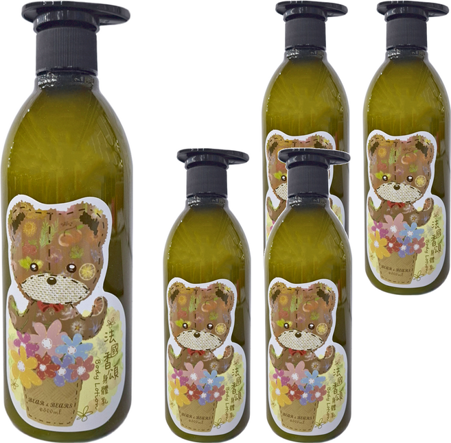 BEAR&BEARS 熊大庄 法國香頌身體乳 500ml, 5瓶