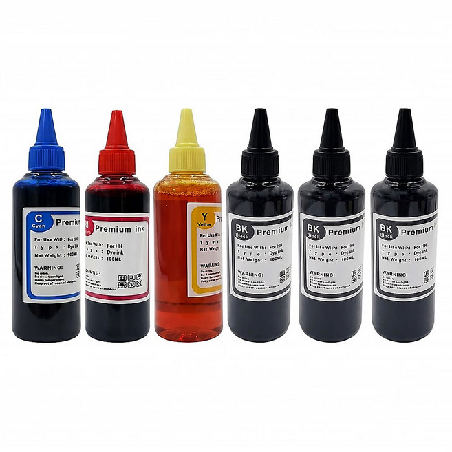 NEXTPAGE 台灣榮工 全系列 Dye Ink可填充染料墨水瓶/副廠填充墨水 適用於 HP 印表機, 黑色 + 黃色 + 紅色 + 藍色, 1組