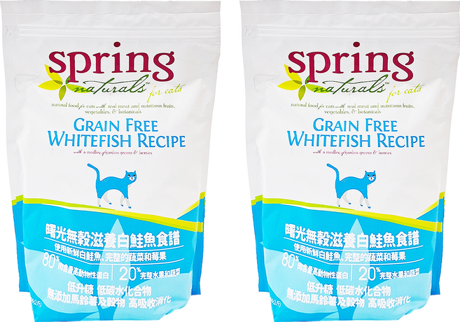 spring 曙光 無榖滋養食譜 貓糧, 白鮭魚, 1360g, 2袋