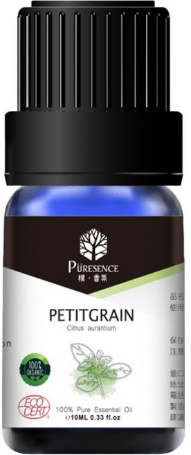 PURESENCE 樸香氛 有機精油, 苦橙葉, 10ml, 1瓶