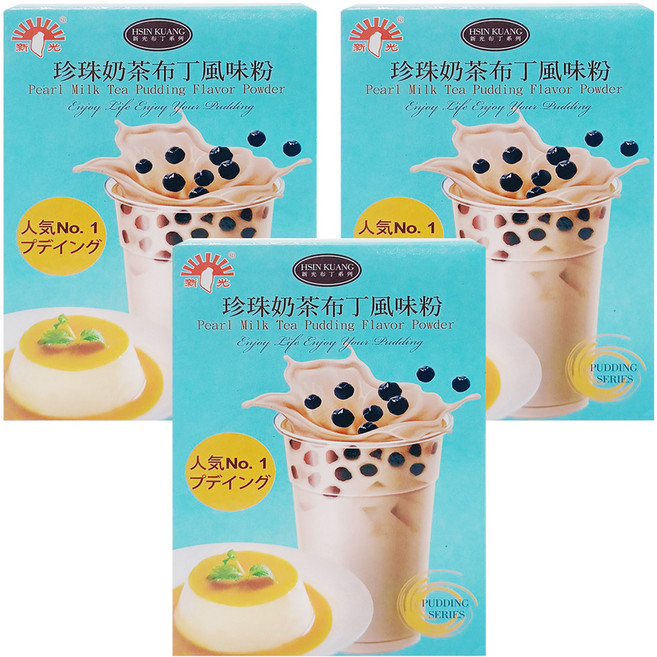 新光洋菜 珍珠奶茶布丁粉, 100g, 3盒
