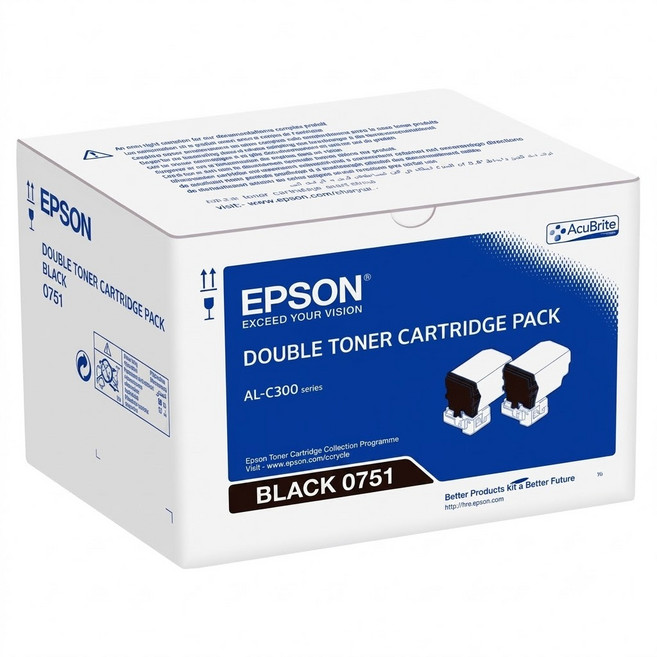 EPSON 台灣公司貨 原廠碳粉匣 雙包裝 C13S050751, 黑色, 1個