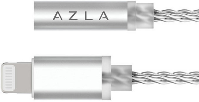 AZLA iPhone Lightning 轉 3.5mm 耳機轉接器 智慧DAC L100, 銀色, 1個, 10.7cm