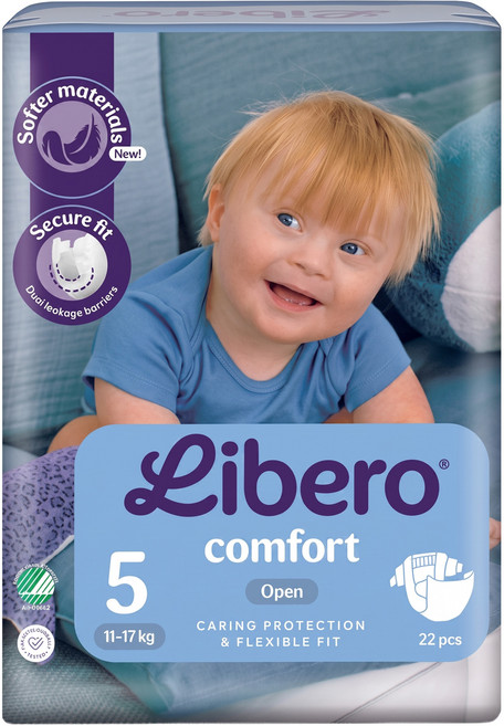 Libero 麗貝樂 嬰兒紙尿褲 Comfort L 11~17kg, 第5階段, 22個