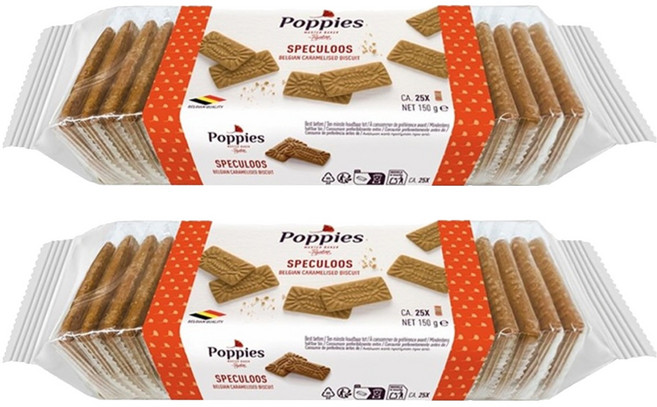 Poppies 帕皮思 焦糖脆餅, 150g, 2袋
