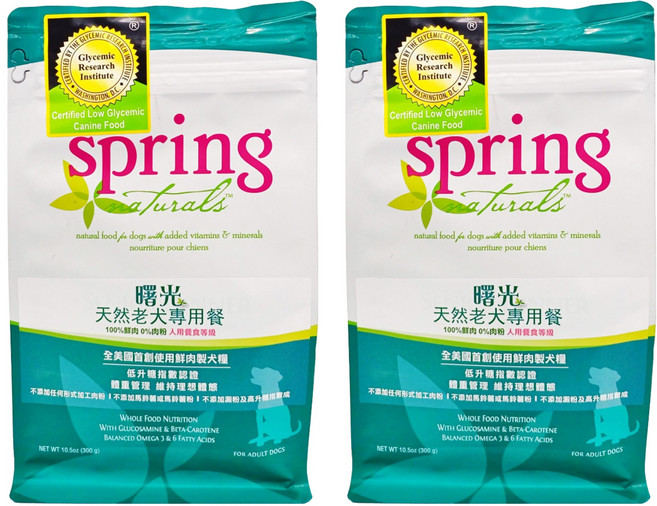 spring 曙光 天然犬餐食 老犬專用狗飼料, 2袋