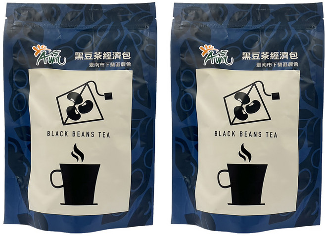 A贏 下營區農會 黑豆茶經濟包, 15g, 20包, 2袋