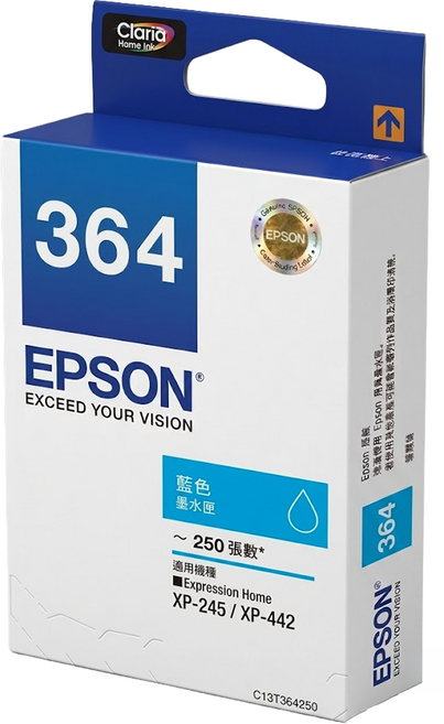 EPSON NO.364 原廠墨水匣 T364250, 藍色, 1個
