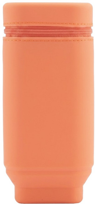 LIHIT LAB. 可站立矽膠筆袋 A-7694-4, 橙色, 1個
