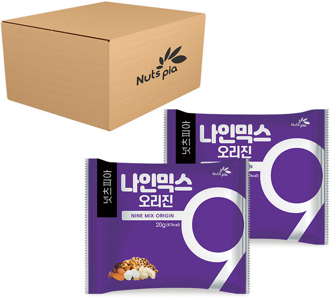 Nuts pia Nine Mix原味綜合堅果隨身包, 20g, 60包