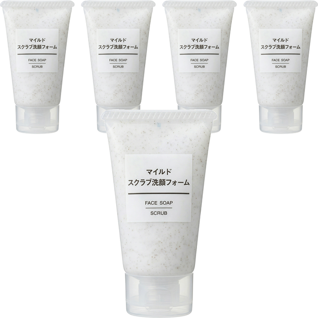 MUJI 無印良品 攜帶用溫和去角質洗面乳, 30g, 5條