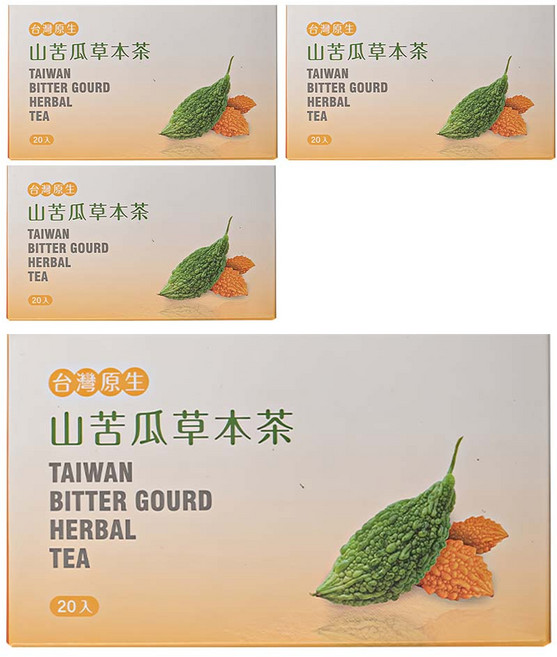 大雪山農場 山苦瓜草本茶, 20包, 3g, 4盒