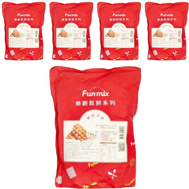 Fun mix 樂創鬆餅系列 雞蛋仔粉, 1kg, 5包