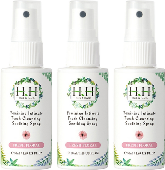 HH 草本新淨界 私密潔淨舒緩噴霧 清新花香, 3瓶, 50ml