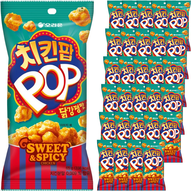 Chickenpop-關閉 Chicken Pop脆餅 韓式炸雞口味, 65g, 48個