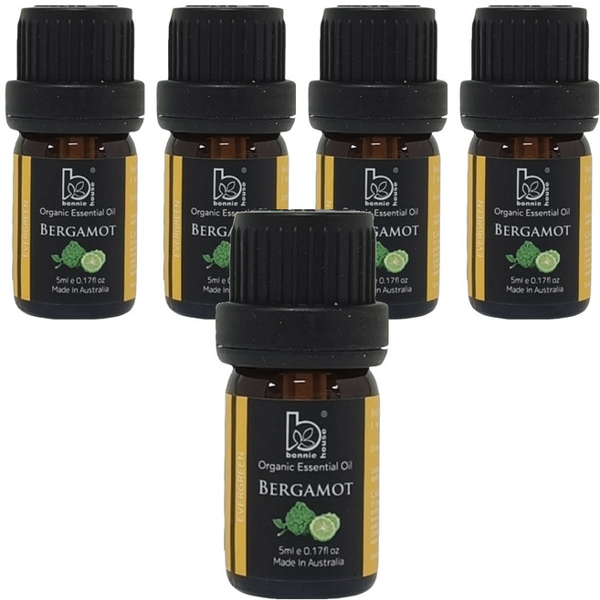 BONNIE HOUSE 植享家 有機佛手柑精油, 5ml, 5瓶