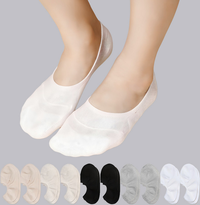 Sockpiens 女用絕對不脫落腳尖加強隱形襪 10雙組