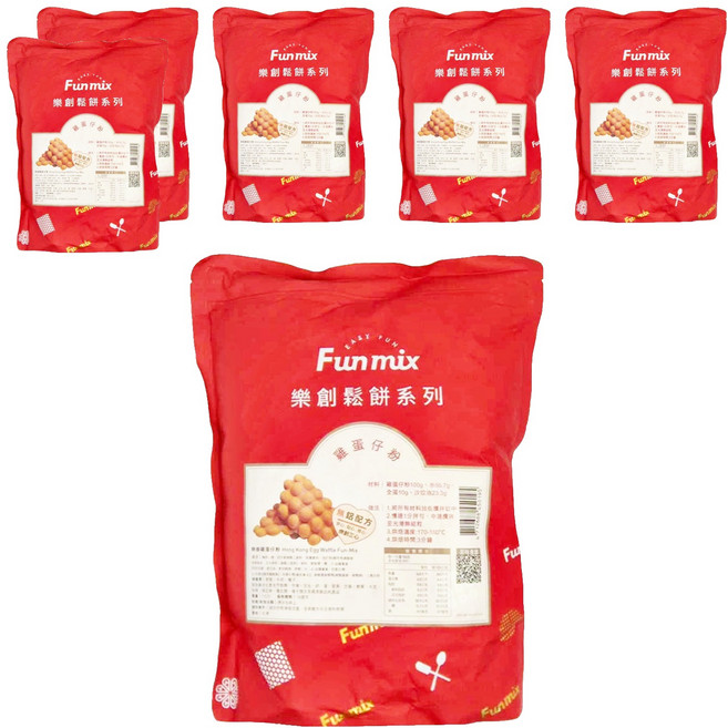 Fun mix 樂創鬆餅系列 雞蛋仔粉, 1kg, 6包
