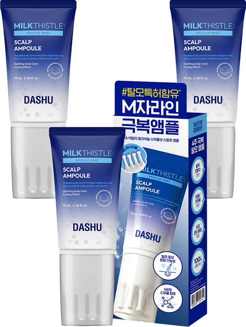 DASHU 日常強健髮根頭皮安瓶, 3條, 70ml